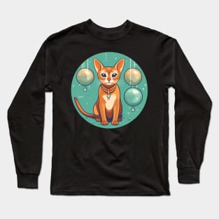 Abyssinian Cat Xmas Ornament, Love Cats Long Sleeve T-Shirt